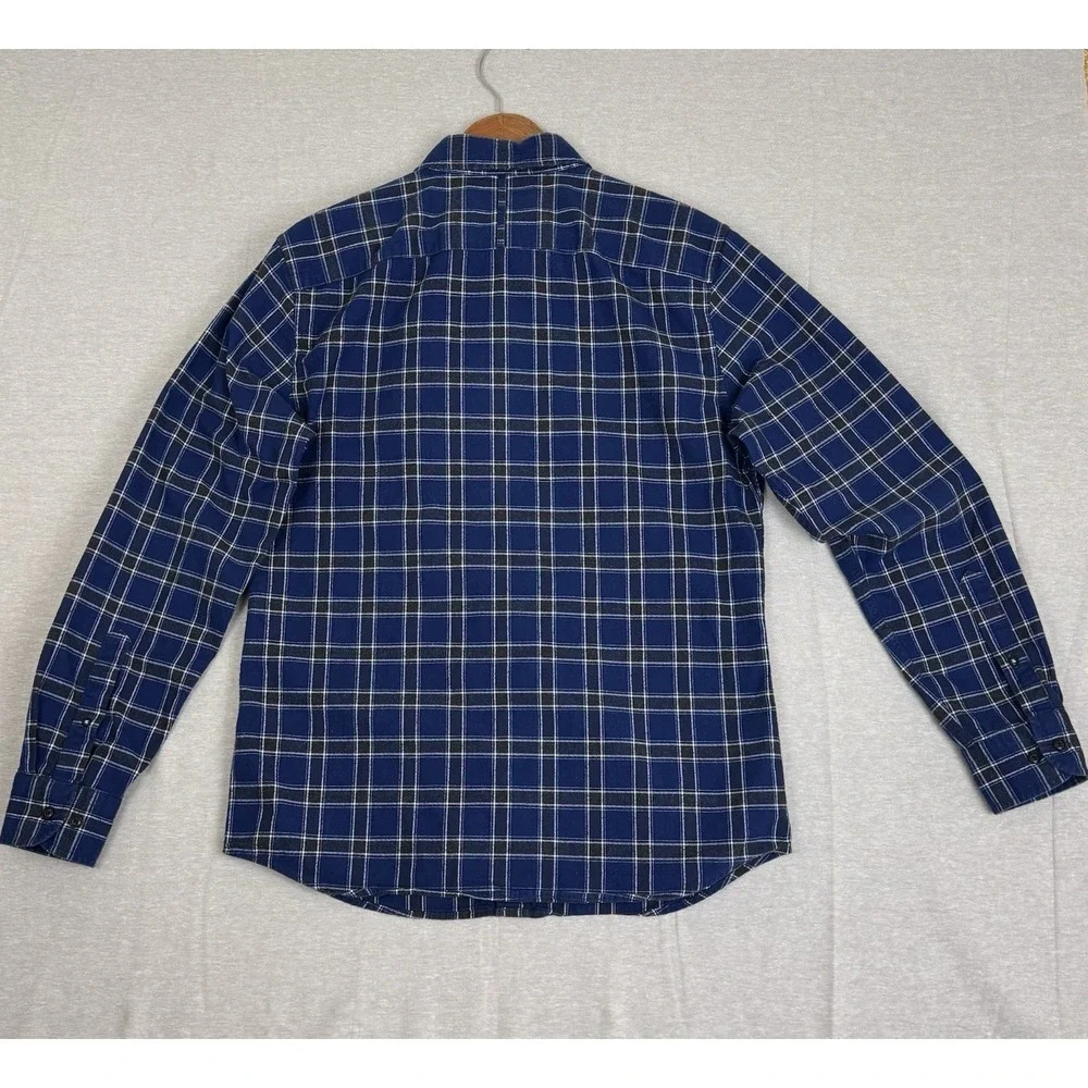 Banana Republic Luxe Flannel Shirt Button Up Long Sleeve Size M